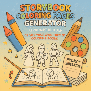 Storybook Coloring Page Generator - Create Personalized, Illustrated Adventures in Minutes!