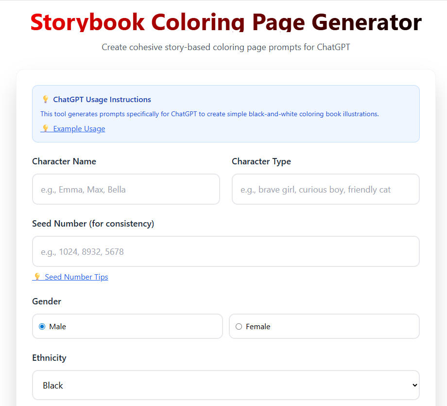 Storybook Coloring Page Generator - Create Personalized, Illustrated Adventures in Minutes! - Image 3