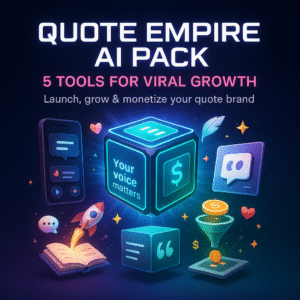 QUOTE EMPIRE AI PACK – Launch, Grow & Monetize a Viral Quote Brand